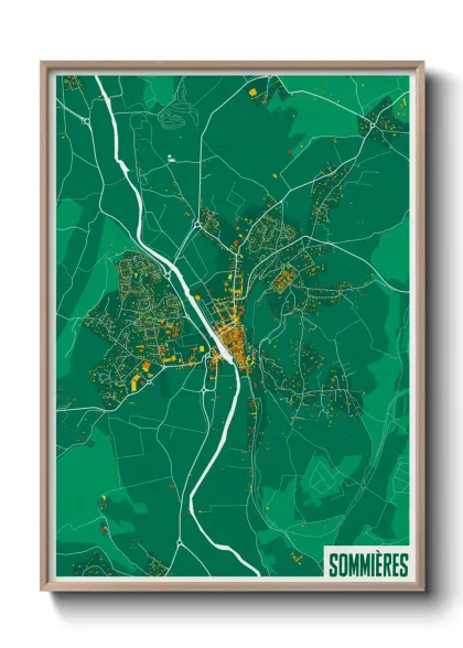 Une affiche de carte sur Sommières