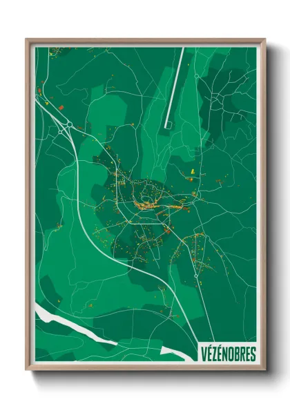 Une affiche de carte sur Vézénobres