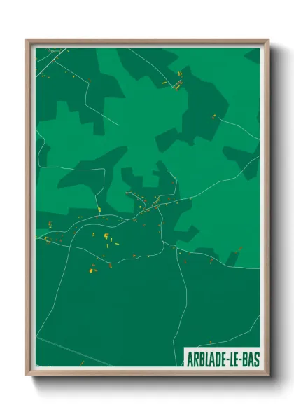 Une affiche de carte sur Arblade-le-Bas