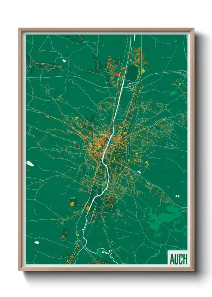 Une affiche de carte sur Auch
