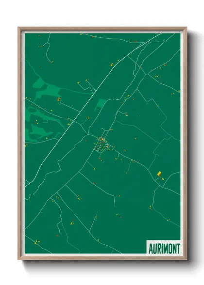 Une affiche de carte sur Aurimont