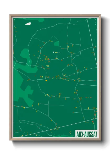 Une affiche de carte sur Aux-Aussat