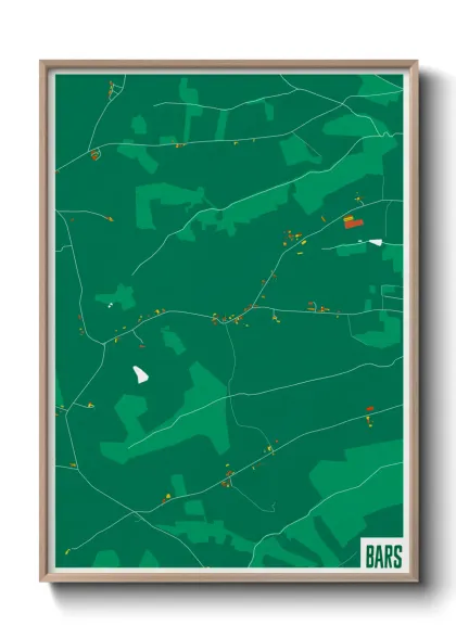 Une affiche de carte sur Bars