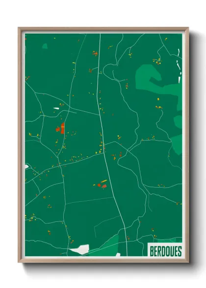 Une affiche de carte sur Berdoues
