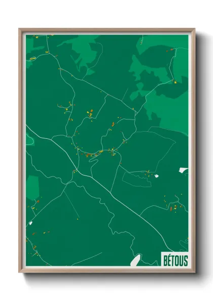 Une affiche de carte sur Bétous