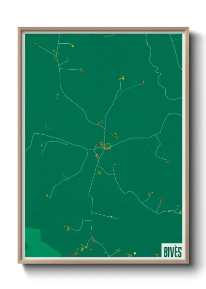 Une affiche de carte sur Bivès