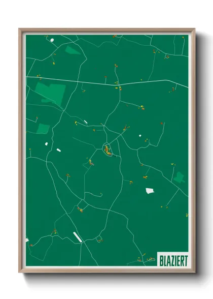 Une affiche de carte sur Blaziert