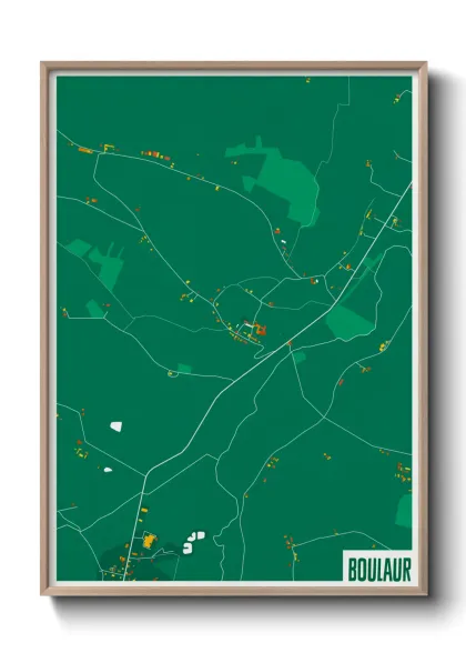 Une affiche de carte sur Boulaur