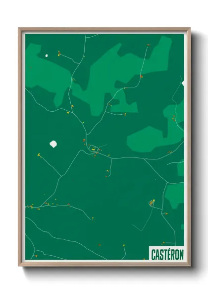 Une affiche de carte sur Castéron