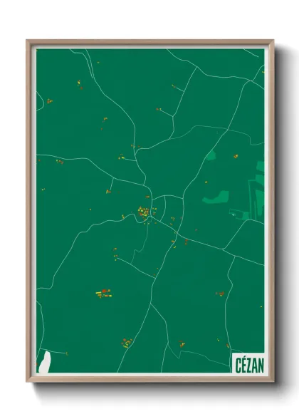 Une affiche de carte sur Cézan