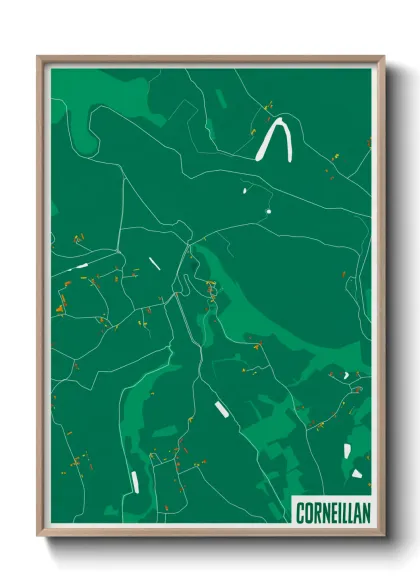 Une affiche de carte sur Corneillan