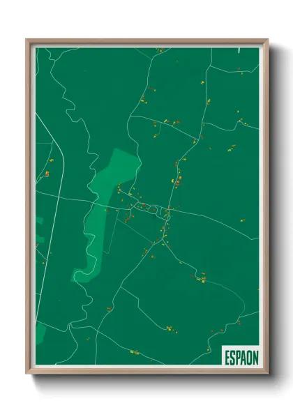 Une affiche de carte sur Espaon