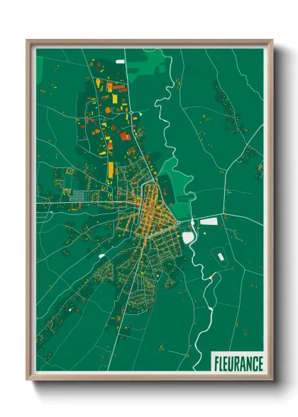 Une affiche de carte sur Fleurance