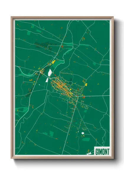 Une affiche de carte sur Gimont