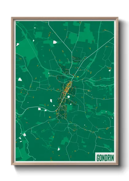 Une affiche de carte sur Gondrin