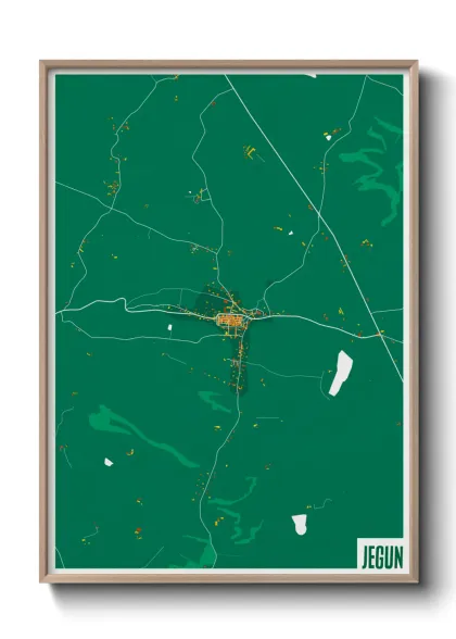Une affiche de carte sur Jegun