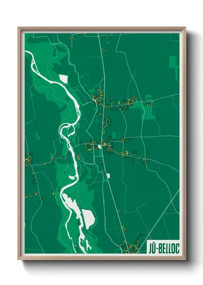 Une affiche de carte sur Jû-Belloc