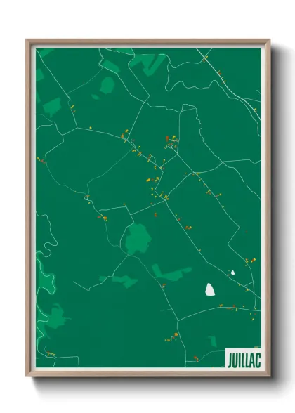 Une affiche de carte sur Juillac