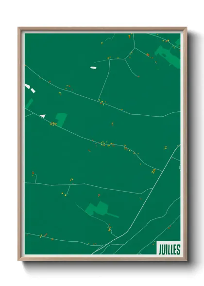 Une affiche de carte sur Juilles