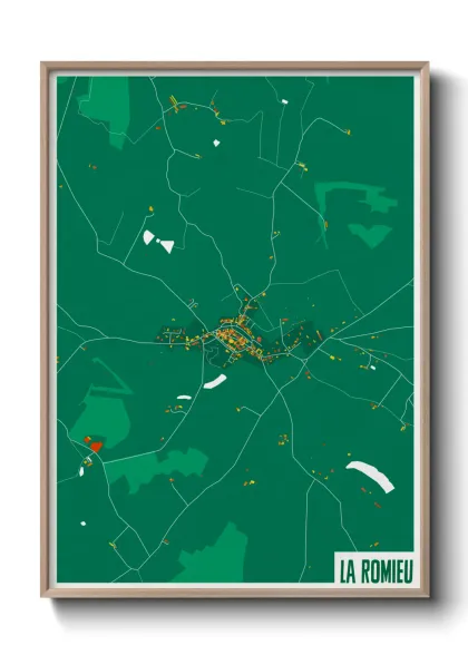 Une affiche de carte sur La Romieu