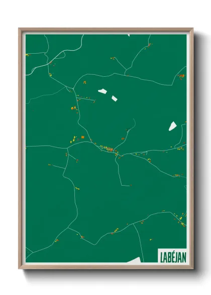 Une affiche de carte sur Labéjan