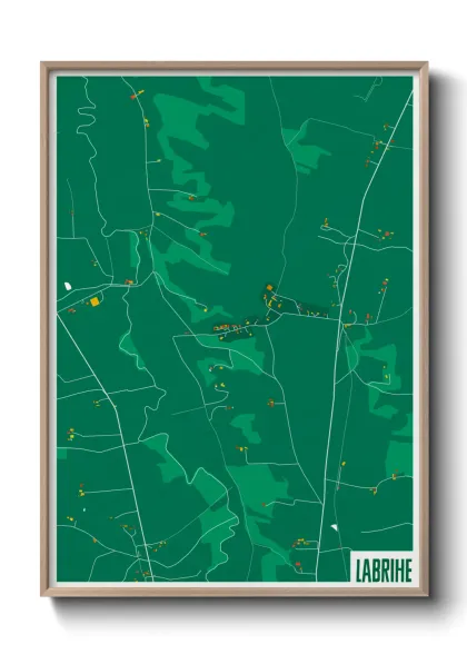 Une affiche de carte sur Labrihe