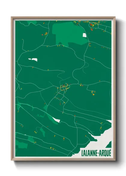 Une affiche de carte sur Lalanne-Arqué