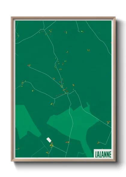 Une affiche de carte sur Lalanne