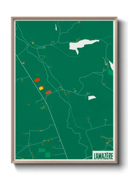 Une affiche de carte sur Lamazère