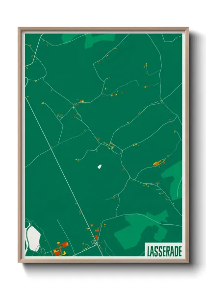 Une affiche de carte sur Lasserade
