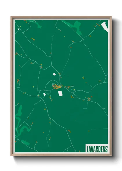 Une affiche de carte sur Lavardens