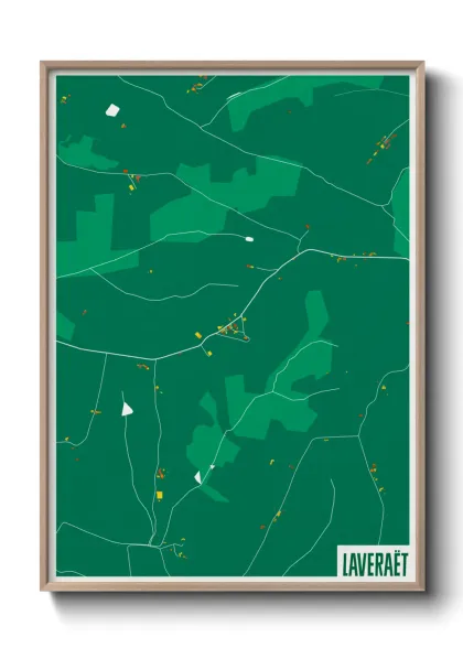 Une affiche de carte sur Laveraët