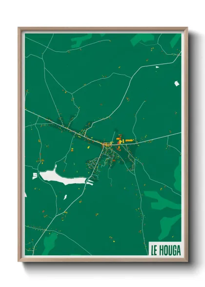 Une affiche de carte sur Le Houga