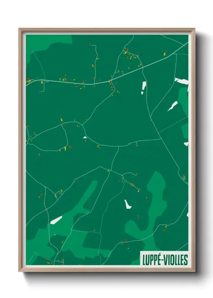 Une affiche de carte sur Luppé-Violles