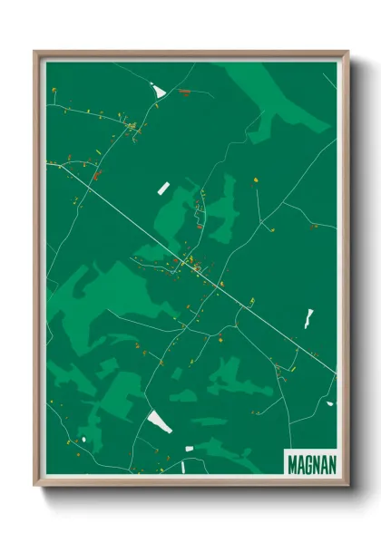 Une affiche de carte sur Magnan