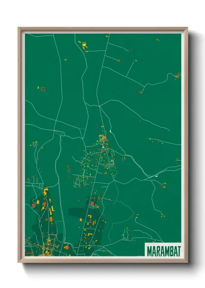 Une affiche de carte sur Marambat