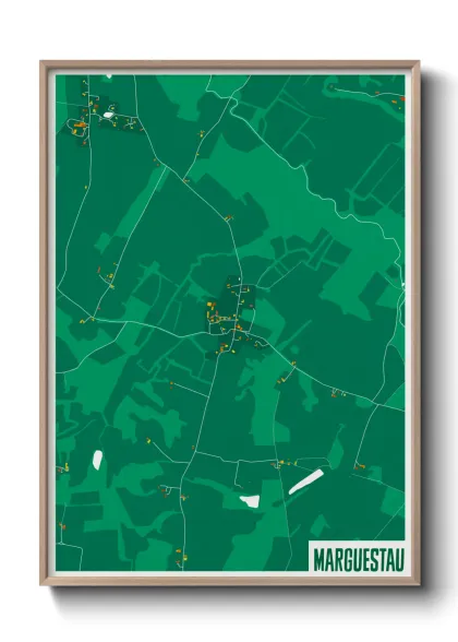 Une affiche de carte sur Marguestau
