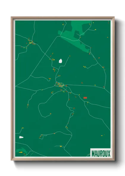 Une affiche de carte sur Mauroux