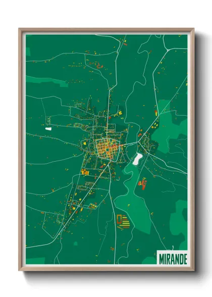 Une affiche de carte sur Mirande