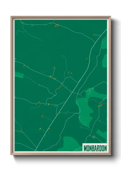 Une affiche de carte sur Monbardon