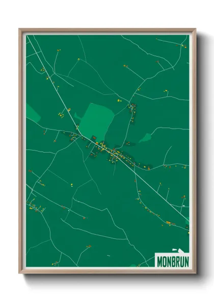 Une affiche de carte sur Monbrun