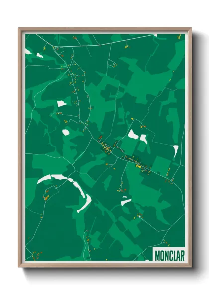 Une affiche de carte sur Monclar