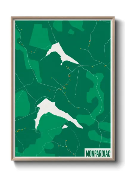 Une affiche de carte sur Monpardiac