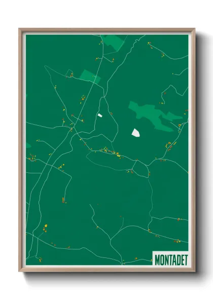 Une affiche de carte sur Montadet