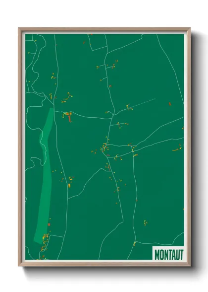 Une affiche de carte sur Montaut