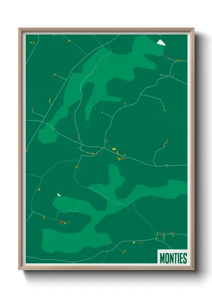 Une affiche de carte sur Monties