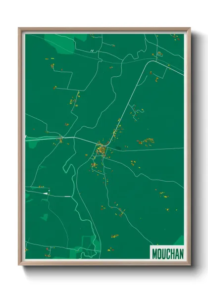 Une affiche de carte sur Mouchan
