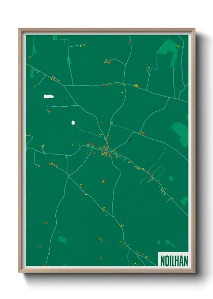 Une affiche de carte sur Noilhan