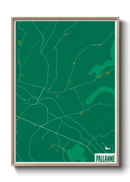 Une affiche de carte sur Pallanne