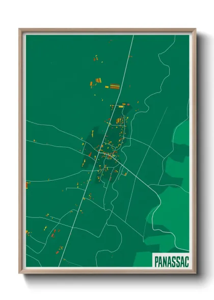 Une affiche de carte sur Panassac